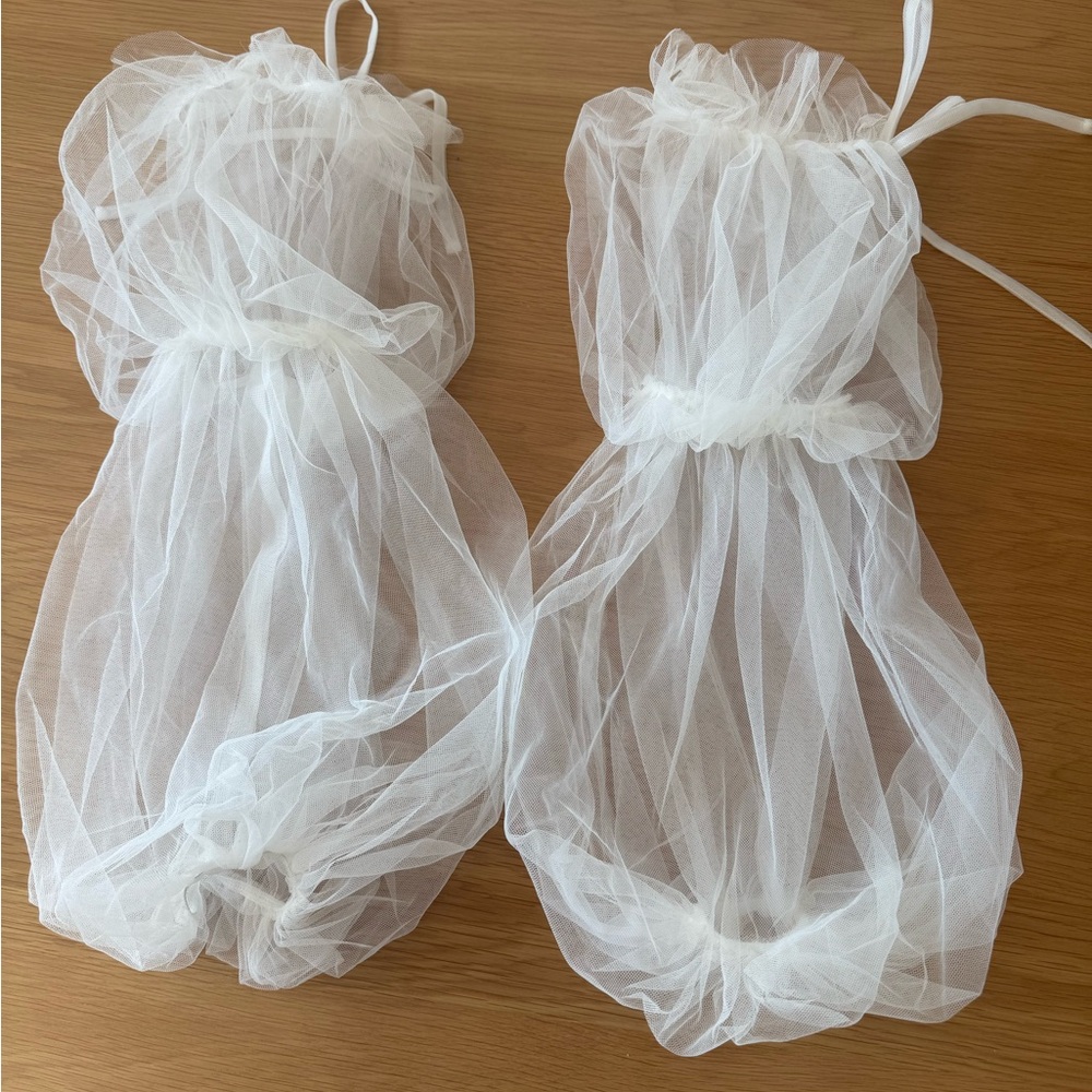 White Detachable Tulle Bridal Sleeves - Stella York - Picture 3 of 7